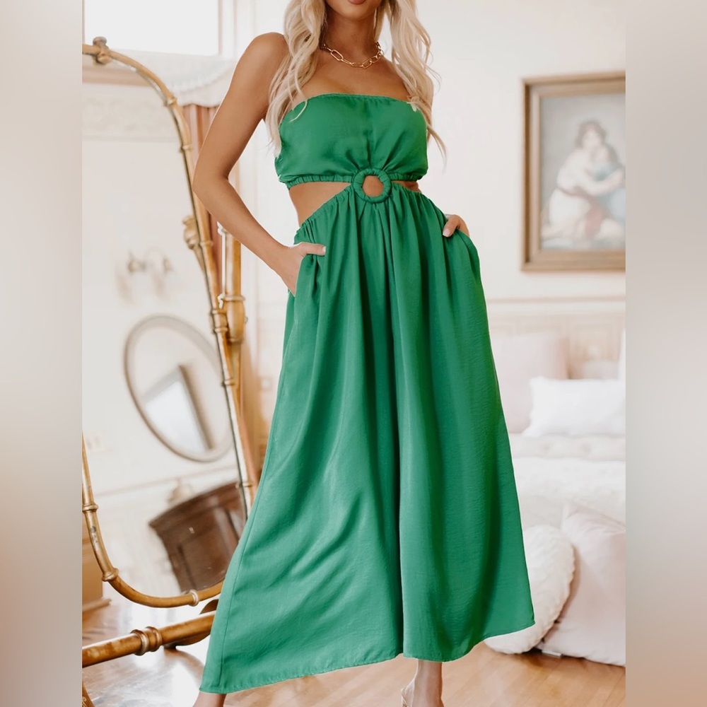 Green jumpsuit